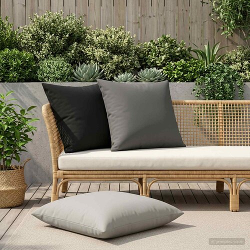  Presvlaka za jastuk 2 pcs HEERLEN Antracit 80 x 80 cm Poliester Cene