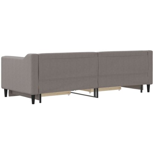  Dnevni krevet na razvlačenje smeđesivi 80 x 200 cm od tkanine Slike