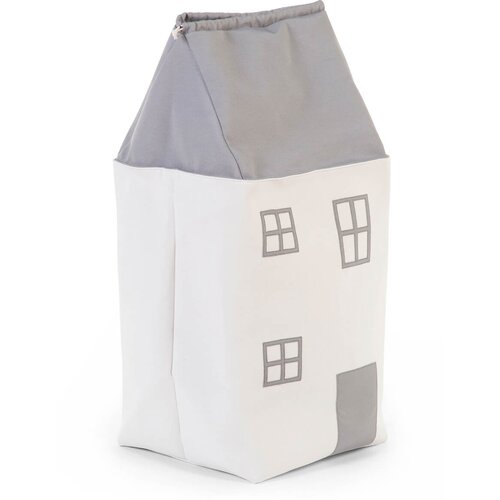 Childhome košek za shranjevanje igrač house grey off white Cene