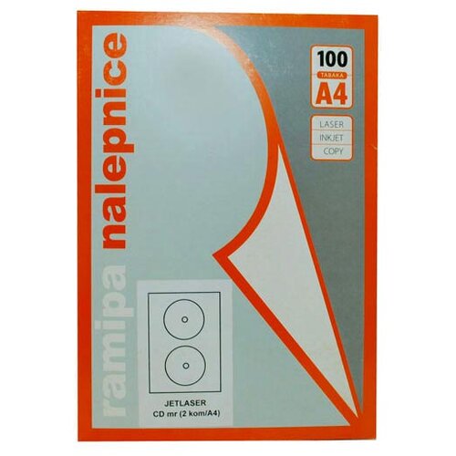 Ramipa Samolepljive etikete za CD, A4, Veća rupa Slike