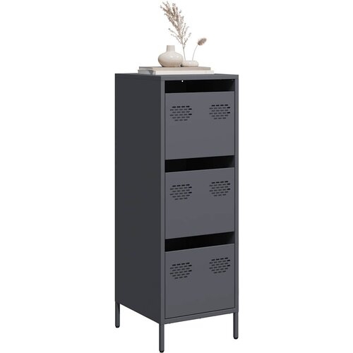  Visoka komoda antracit 39x35x103,5 cm od čelika Cene