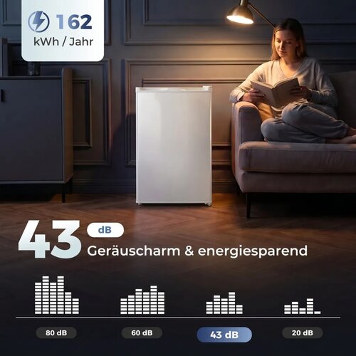 Mini zamrzivač 85 L kompaktni samostojeći zamrzivač s reverzibilnim vratima i podesivom temperaturom bijeli Slike