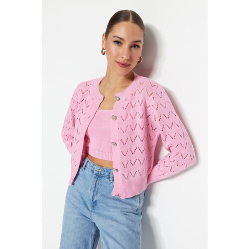 Trendyol Cardigan - Pink - Regular Slike