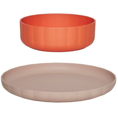 OYOY Mini Plastičen otro&scaron;ki set posode 2 ks Pullo &ndash; Cene