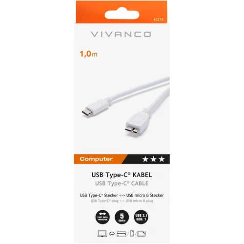 Vivanco CC31CM310 USB C/USB B MIC KABEL