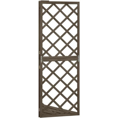 VidaXL kutna re&amp;scaron;etka siva 50 x 50 x 145 cm od masivne jelovine Slike