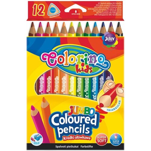  Trokutaste JUMBO Colorino bojice 12 kom Slike
