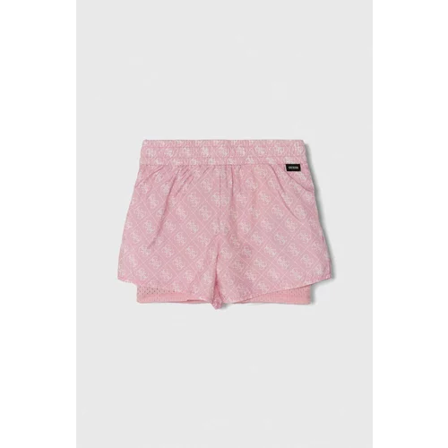 Guess Otroške kratke hlače roza barva