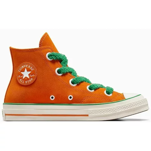 Converse Superge iz semiša x Wonka Chuck 70 Oompa Loompa oranžna barva, A08152C