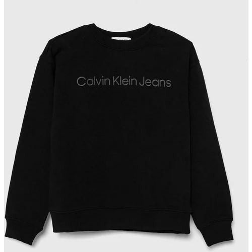Calvin Klein Jeans Otroški pulover črna barva