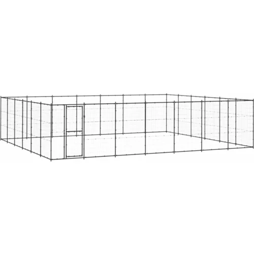 vidaXL vanjski kavez za pse čelični 50,82 m²