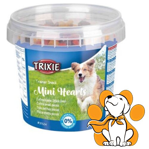 Trixie dog Trainer Snack Mini Hearts 200g, Sa Piletinom, Jagnjetinom i Lososom Cene