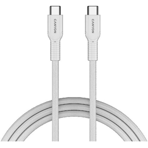 Canyon cable OnWire 60CL C-C 60W COLOR Braided 1m White ( CND-CCAP60AB10W ) Cene