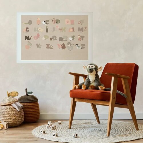  Plakat - Beige Alphabet 90x60 Bez okvira s margom Cijene