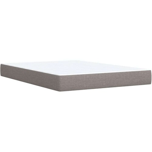 vidaXL Box spring postelja z vzmetnico taupe 140x190 cm blago, (21321572) Cene