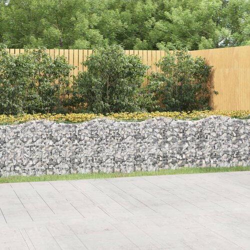 vidaXL Lučna gabionska povišena gredica 800x100x100 pocinčano željezo Cijene