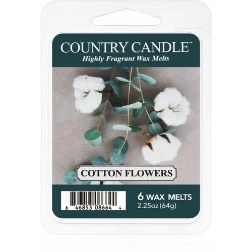 Country Candle Cotton Flowers vosek za aroma lučko 64 g