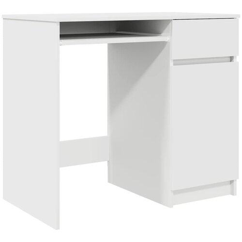 vidaXL Pisalna miza bela 86x49x76 cm inženirski les, (21827669) Cene
