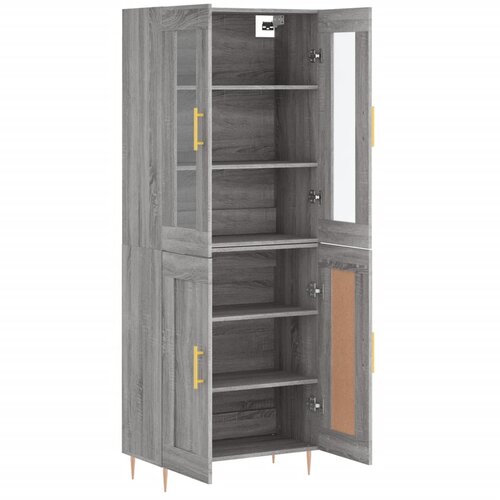 Visoka komoda siva sonome 69,5x34x180 cm od konstruiranog drva Slike