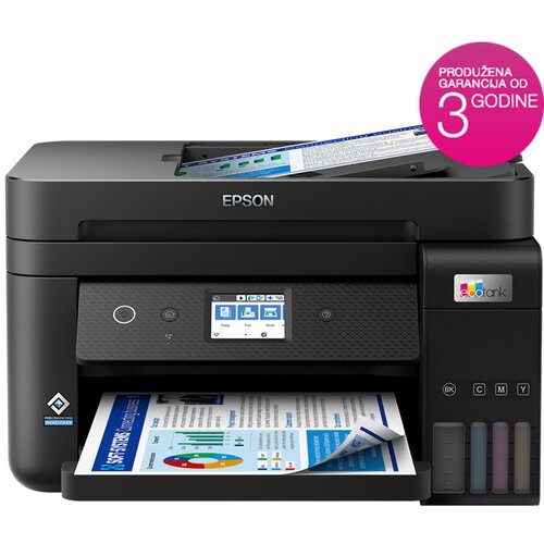 Printer EPSON EcoTank L6290 print/scan/copy/fax Rez.4.800 x 1.200 dpi. 33str/min Monokrom.20str/min Colour. ADF.Duplex.USB, LAN.WiFi. tinte br.101 Cijene
