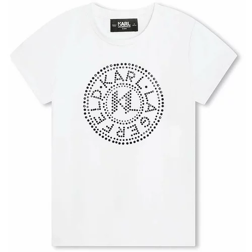 Karl Lagerfeld Dječja pamučna majica kratkih rukava boja: crna