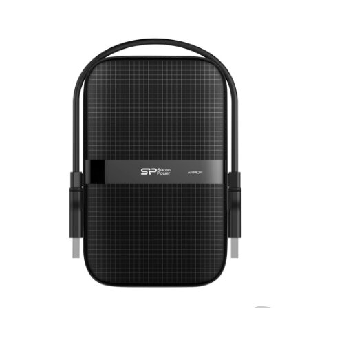 SiliconPower Portable HDD 2TB, Armor A60, USB 3.2 Gen.1, Black Cene
