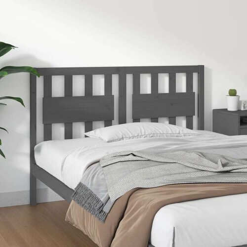  Uzglavlje za krevet sivo 125 5 x 4 x 100 cm od masivne borovine Cene