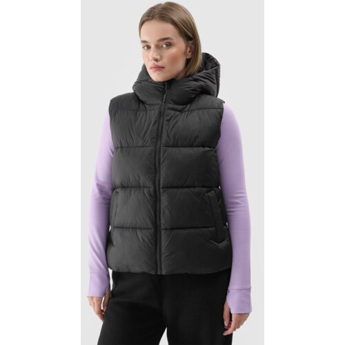 4f Women's Down Vest With Hood Black WAW24TVJ Cijene