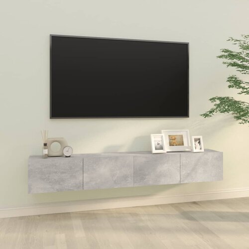 Furnova TV omarica 2 kosa betonsko siva 100x30x30 cm konstruiran les, (21924571) Slike