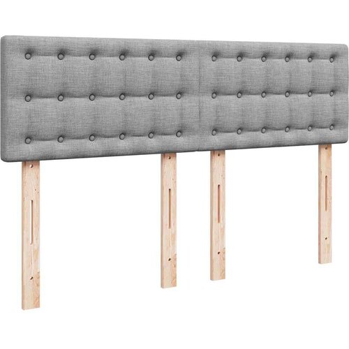 VidaXL Otomanski krevet s madracem svijetlosivi 140x190 cm od tkanine Slike