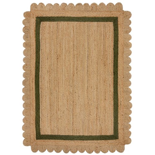 Flair Rugs Tamno zeleni/u prirodnoj boji ručno rađen juten tepih 160x230 cm Grace Green – Cijene