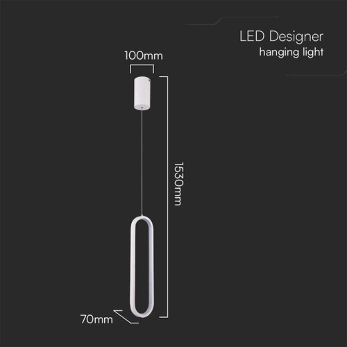  LED luster na sajli LED/13W/230V 4000K bela Slike