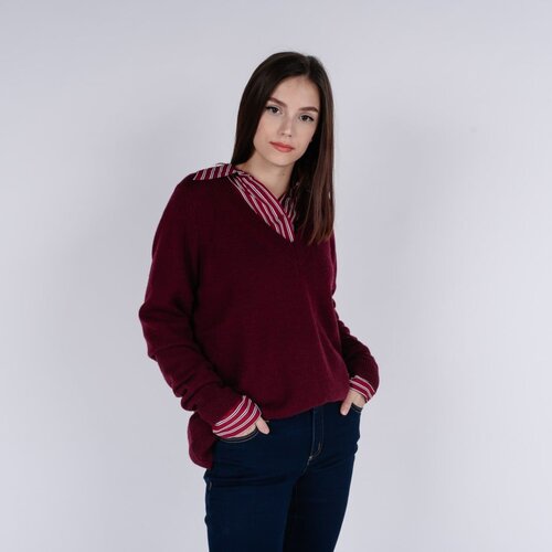 Michael_kors Sweater - CROP V NK TOP burgundy Slike