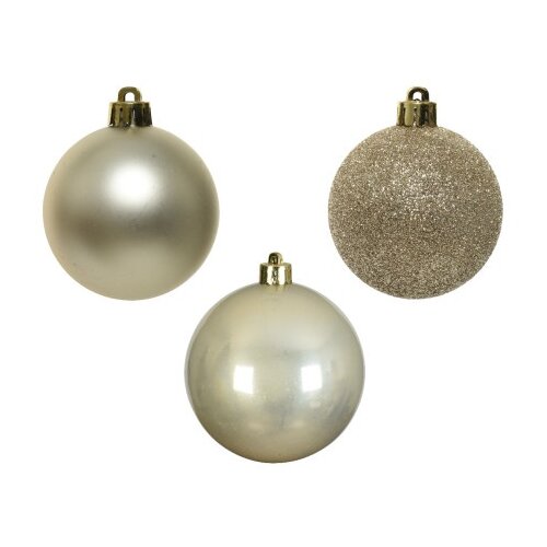  Novogodišnja dekoracija - hanging bauble set mix 10pcs 6cm 020176 - pearl - kmg ( 044424 ) Cene