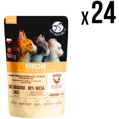 Pet Republic kesica za mačke piletina 100g x24 komada Cene