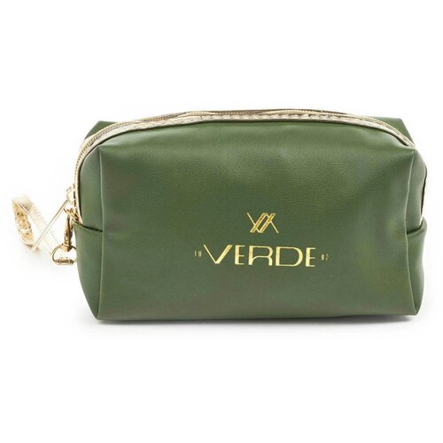 Verde Neseser cetvrtasti sa zlatnim paspulom 0237, 18×7×10 cm zelena Cene