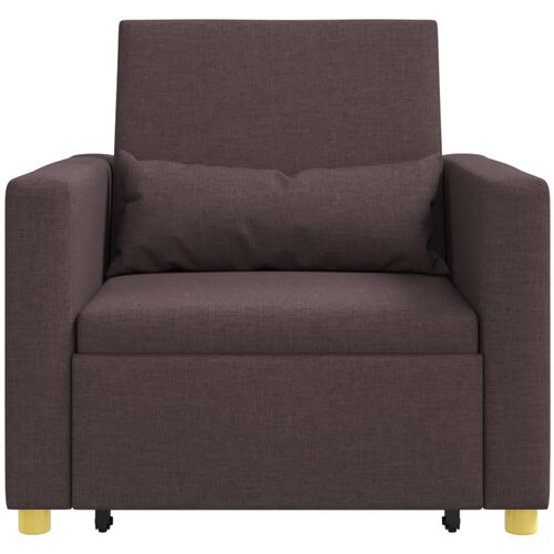SOFA na razvlačenje Singl Tamno smeđa 90 x 165 x 87 cm tkanina Slike