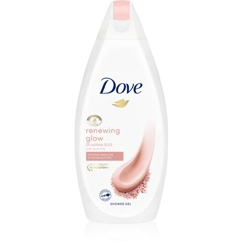 Dove renewing glow pink clay negovalni gel za prhanje 500 ml za ženske