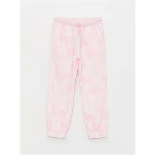 LC Waikiki Girl's Jogger Sweatpants with Tie-Dye Patterned Elastic Waist.