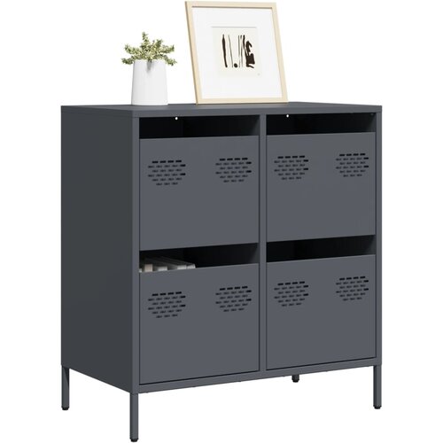 vidaXL Komoda antracit 68x39x73,5 cm hladno valjano jeklo Cene