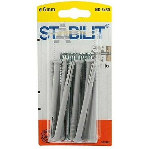 STABILIT Udarna tipla ND (Promjer tiple: 6 mm, Duljina tiple: 80 mm, Prikladno za: Puni građevinski materijali i cigla, 10 Kom.) Cijene