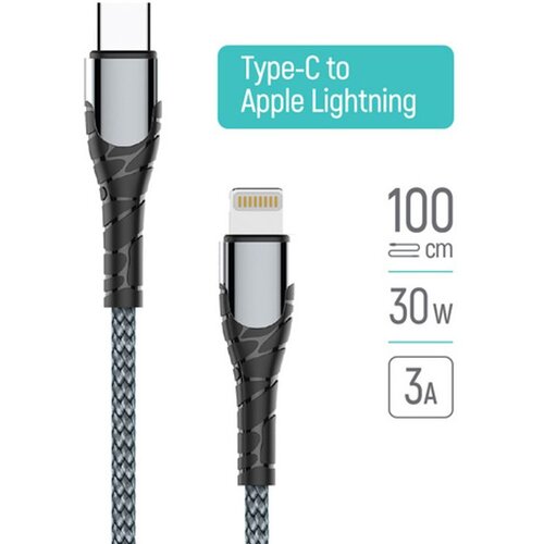 COLORWAY Kabel Type-C - Apple Lightning (PD Brzo Punjenje) 3.0A (30W) 1m sivi Cijene