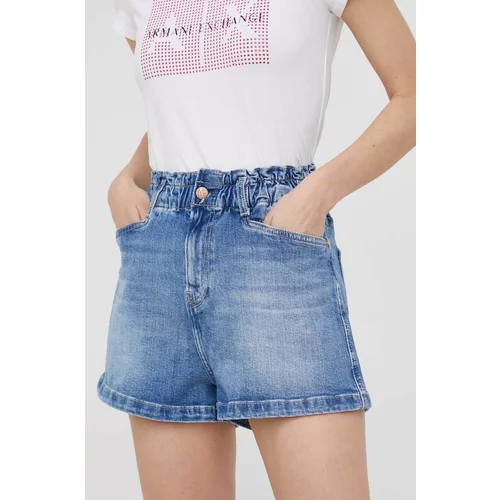 Pepe Jeans Traper kratke hlače Reese Short za žene, glatki materijal, visoki struk