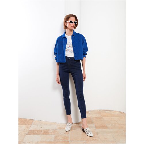 LC Waikiki Women&amp;#039;s High Waist Skinny Fit Straight Pocket Detailed Jeans for Women Slike