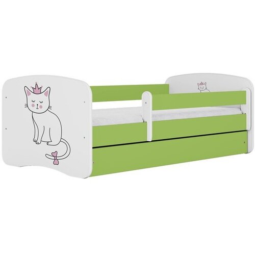 HAPPYKIDS Dječji krevet Dreamy mačka 160x80 sa madracem bez ladice Zelena Cene