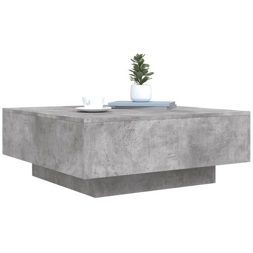  Stolić za kavu siva boja betona 80x80x31 cm konstruirano drvo Slike
