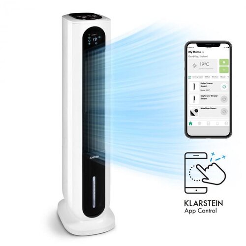 Klarstein Polar Tower Smart, ventilator, hladilnik zraka, 7 L, 85 W, daljinski upravljalnik, 5 x hladilni boks Cene