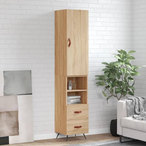  Visoka komoda hrasta sonome 34,5x34x180cm od konstruiranog drva Slike