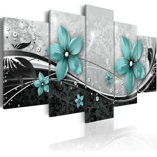  Slika - Turquoise flower of night 100x50 Slike