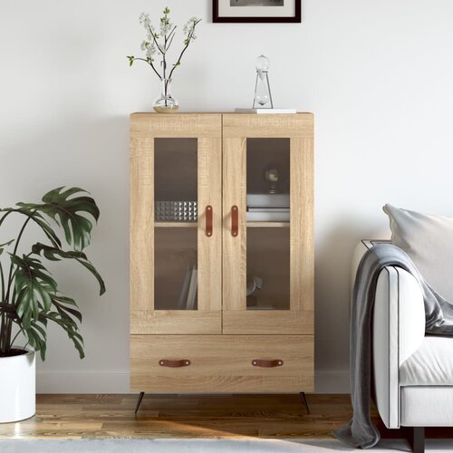 vidaXL Visoka omara sonoma hrast 69,5x31x115 cm inženirski les Cene